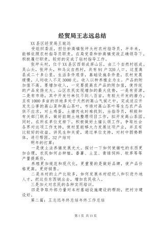 经贸局王志远总结