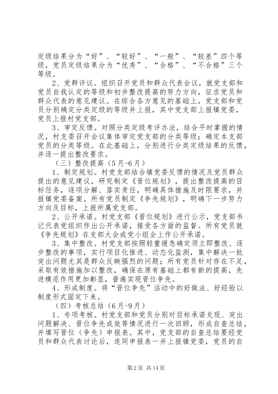 徐庄村晋位争先活动实施方案_第2页