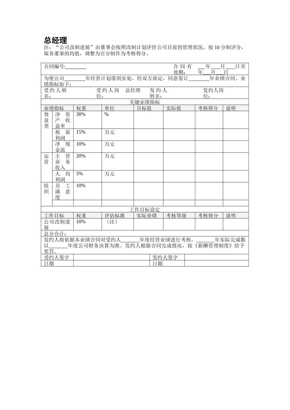 绩效考核表示例_第2页