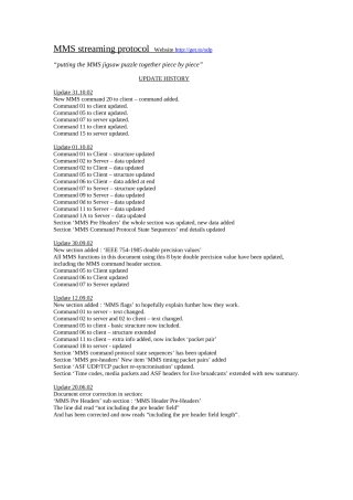 MMSprotocol微软MMS协议详解