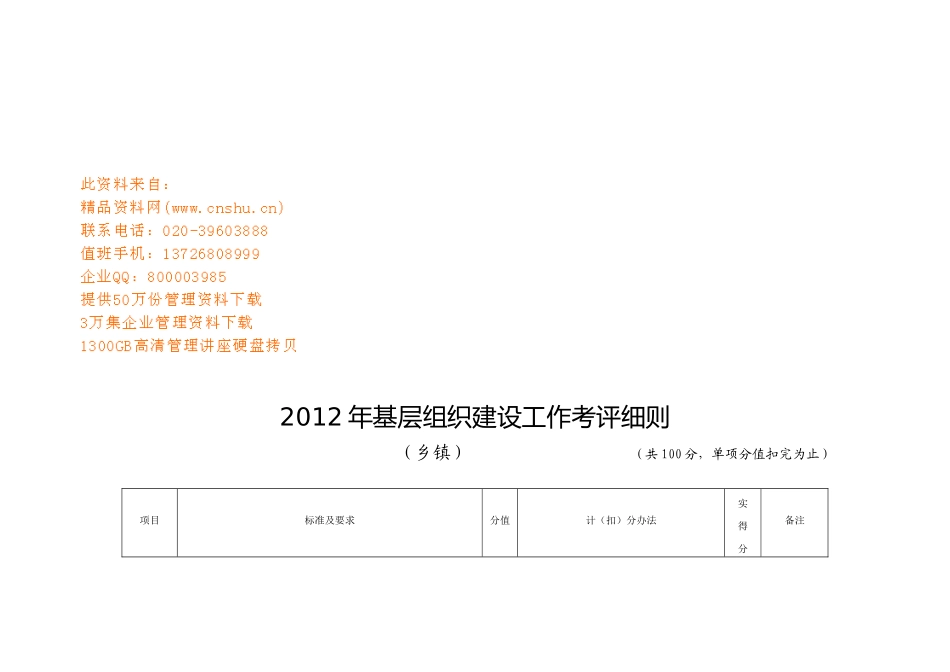 基层组织建设年度工作考评细则_第1页