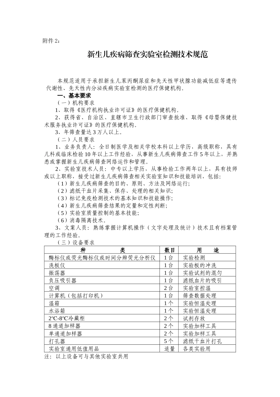 新生儿疾病筛查技术规范_第3页