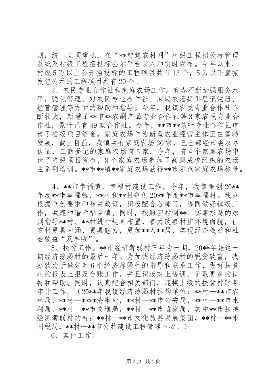 镇农村办工作总结_第2页