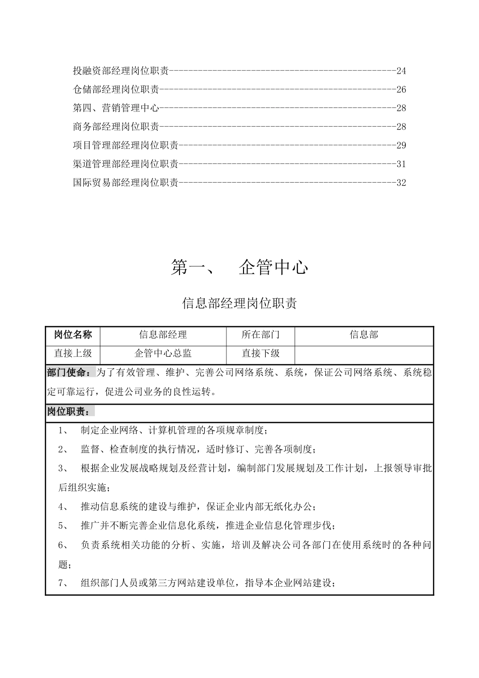 河南某公司部门岗位职责汇总_第3页