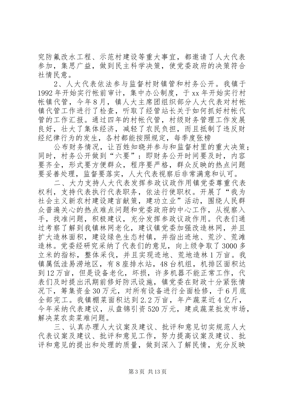 镇人大工作总结模板4篇_第3页