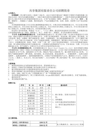 共享集团有限责任公司招聘简章