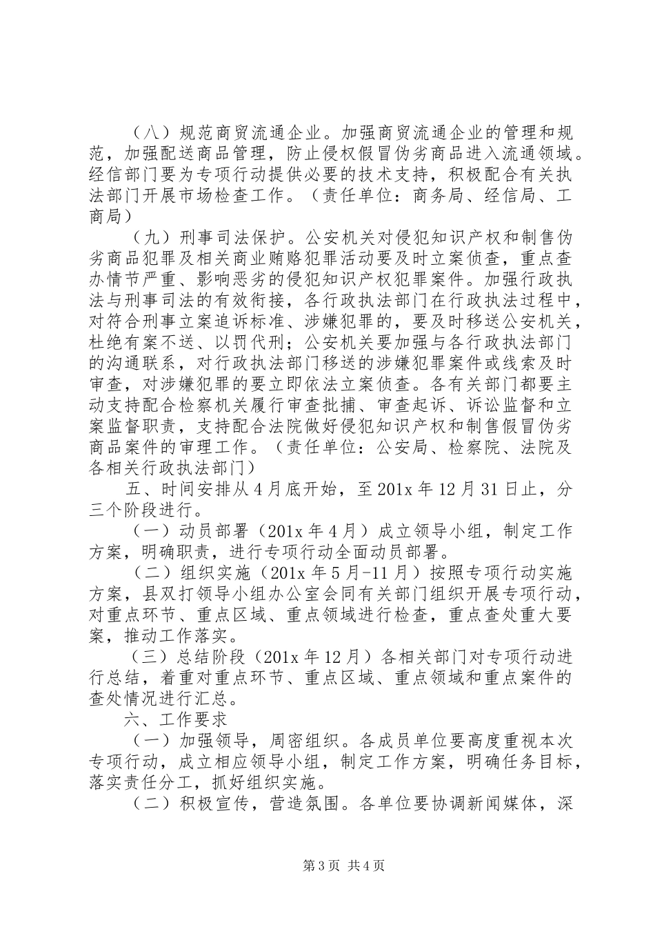 打击假冒伪劣活动实施方案_第3页