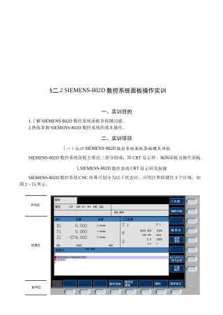 论SIEMENS-802D数控系统面板操作实训