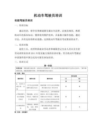 机动车驾驶员培训