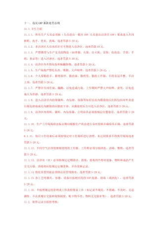 制药车间现场奖惩制度