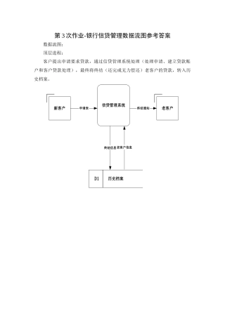 第3次作业银行信贷管理数据流图参考答案