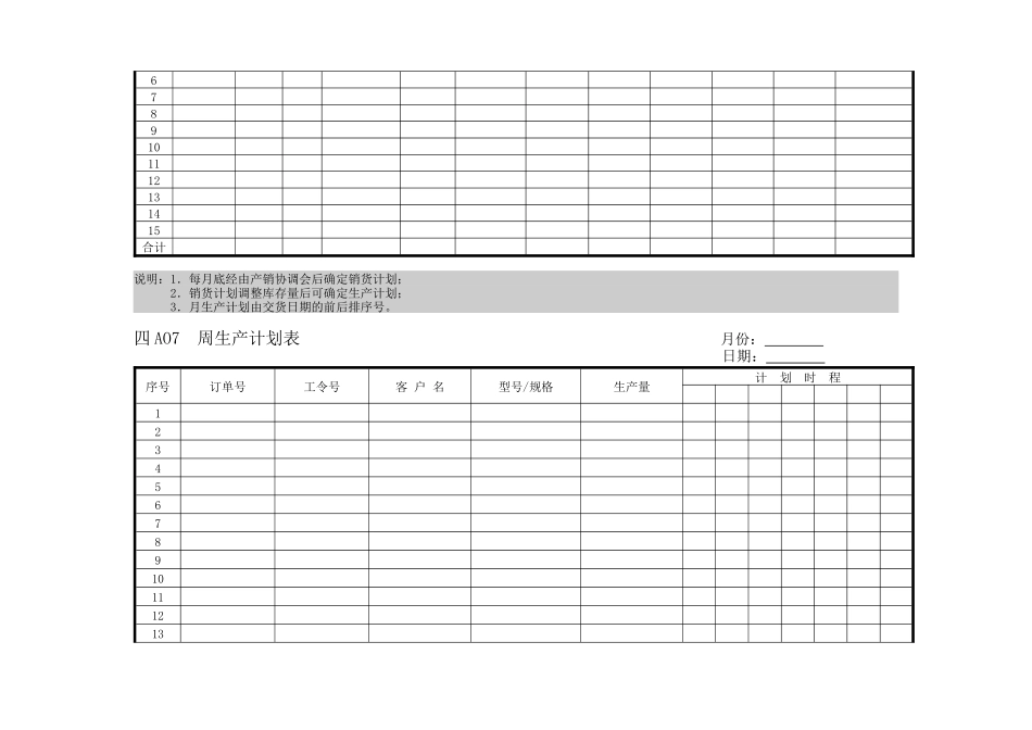企业管理表格生产管理A横表格_第2页