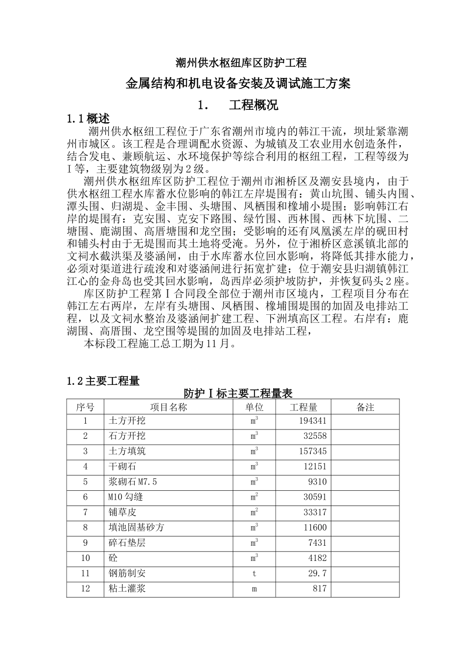 金属结构和机电设备安装及调试施工方案( 36页)_第1页