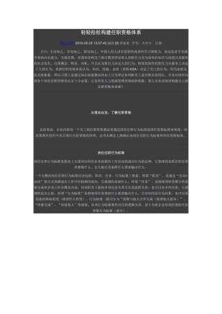 构建任职资格体系