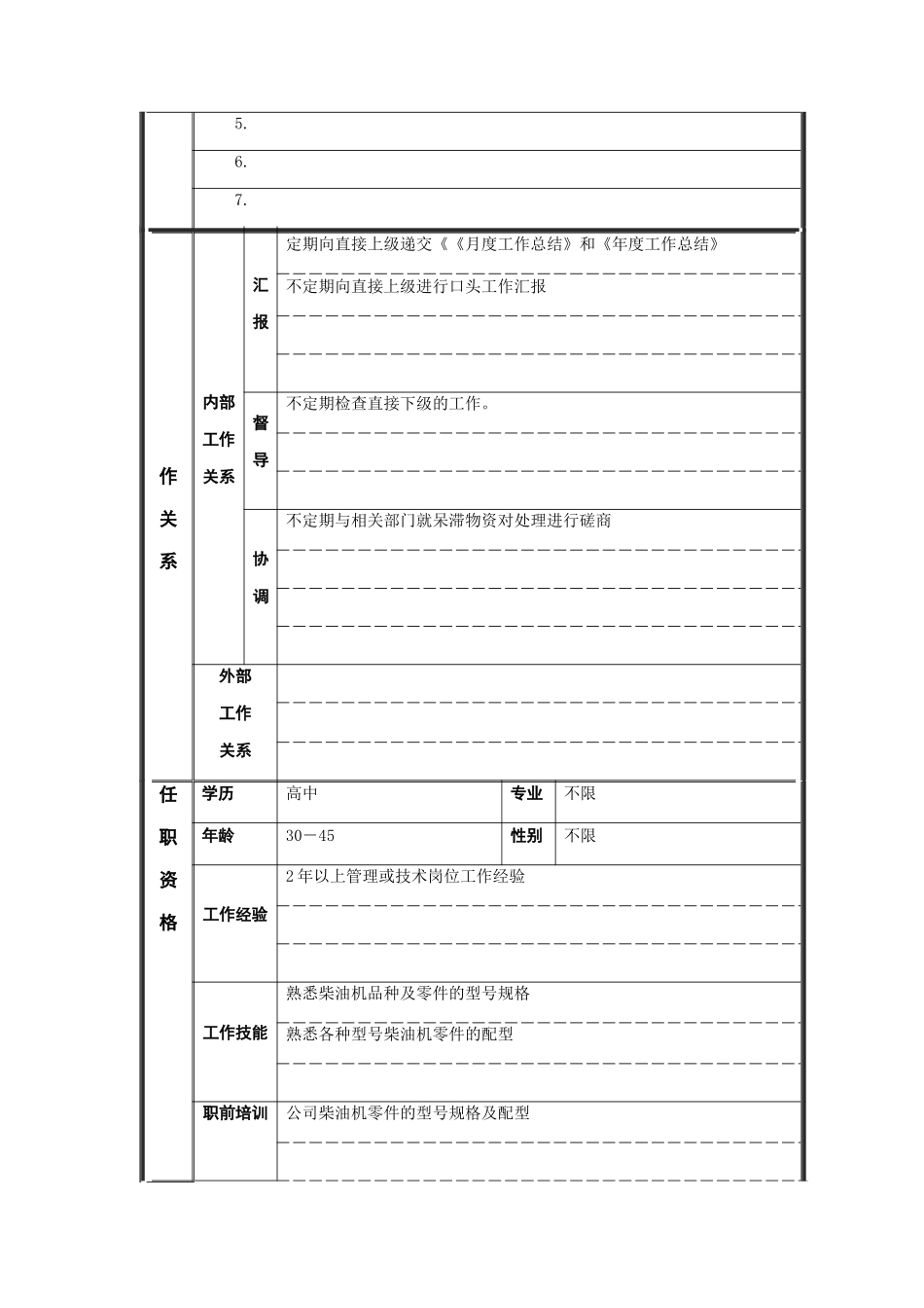 江动股份-保管员职务说明书_第2页