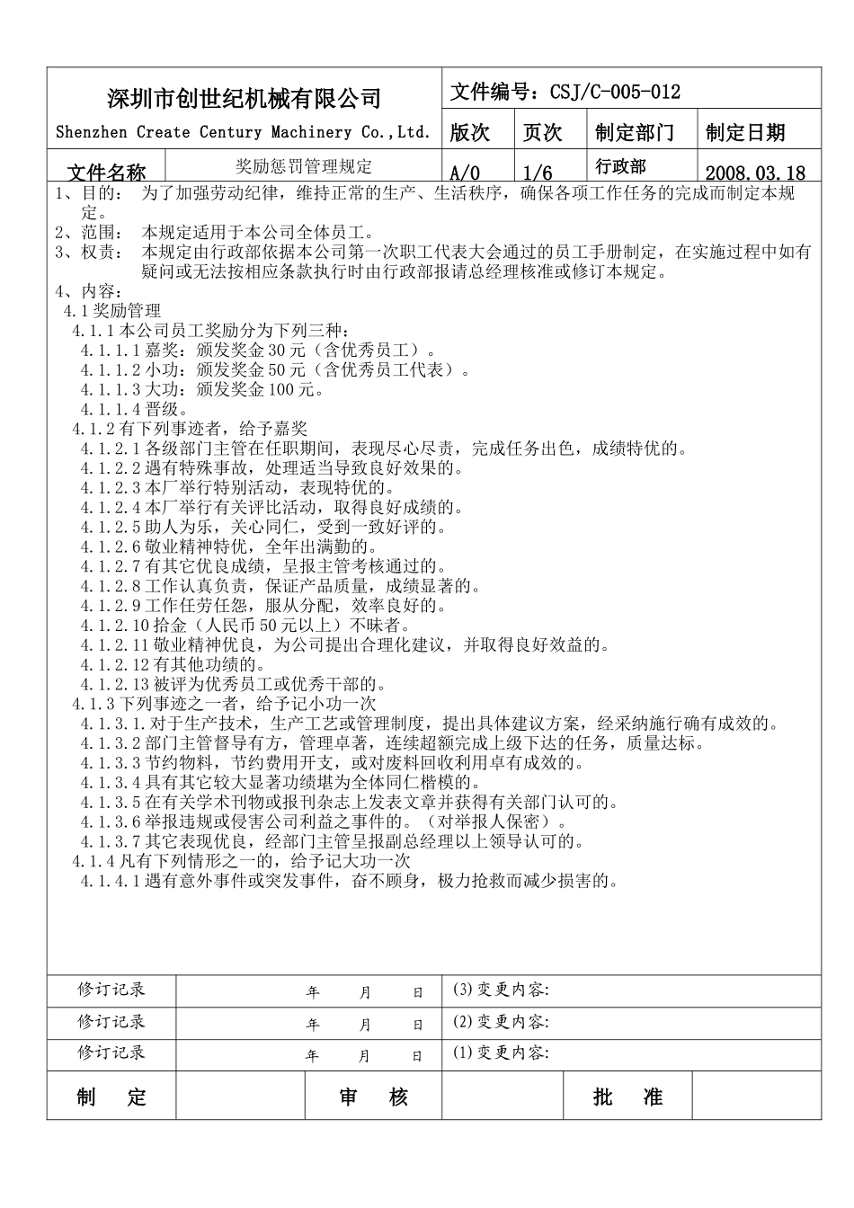 奖励惩罚管理规定_第1页