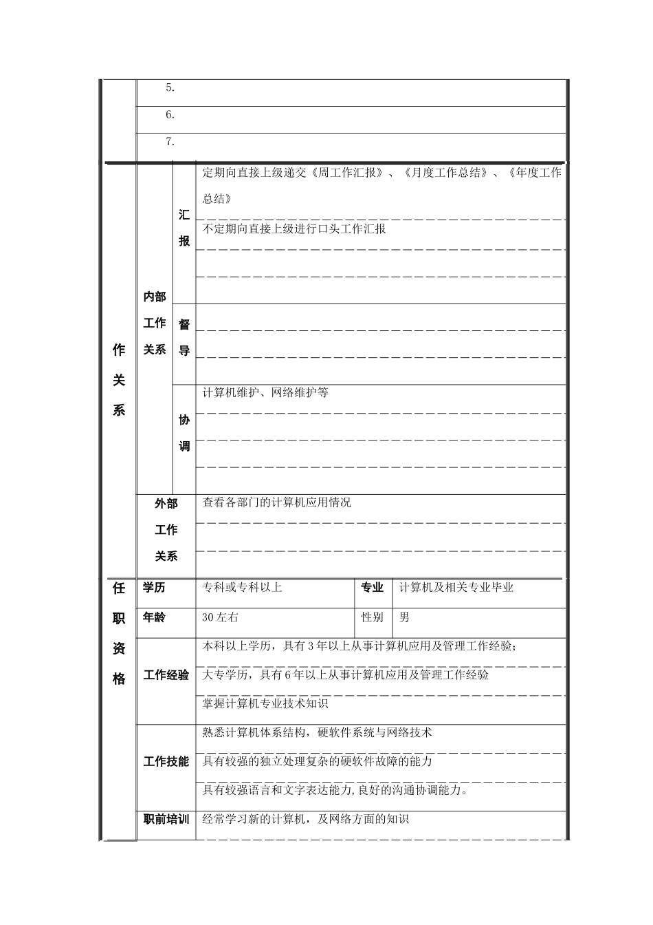 江动股份-维护工程师职务说明书_第2页