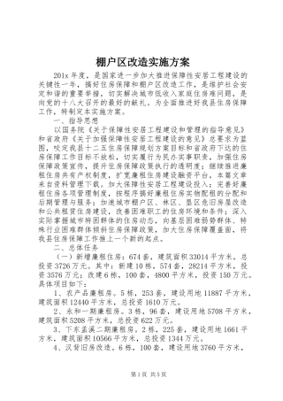 棚户区改造方案