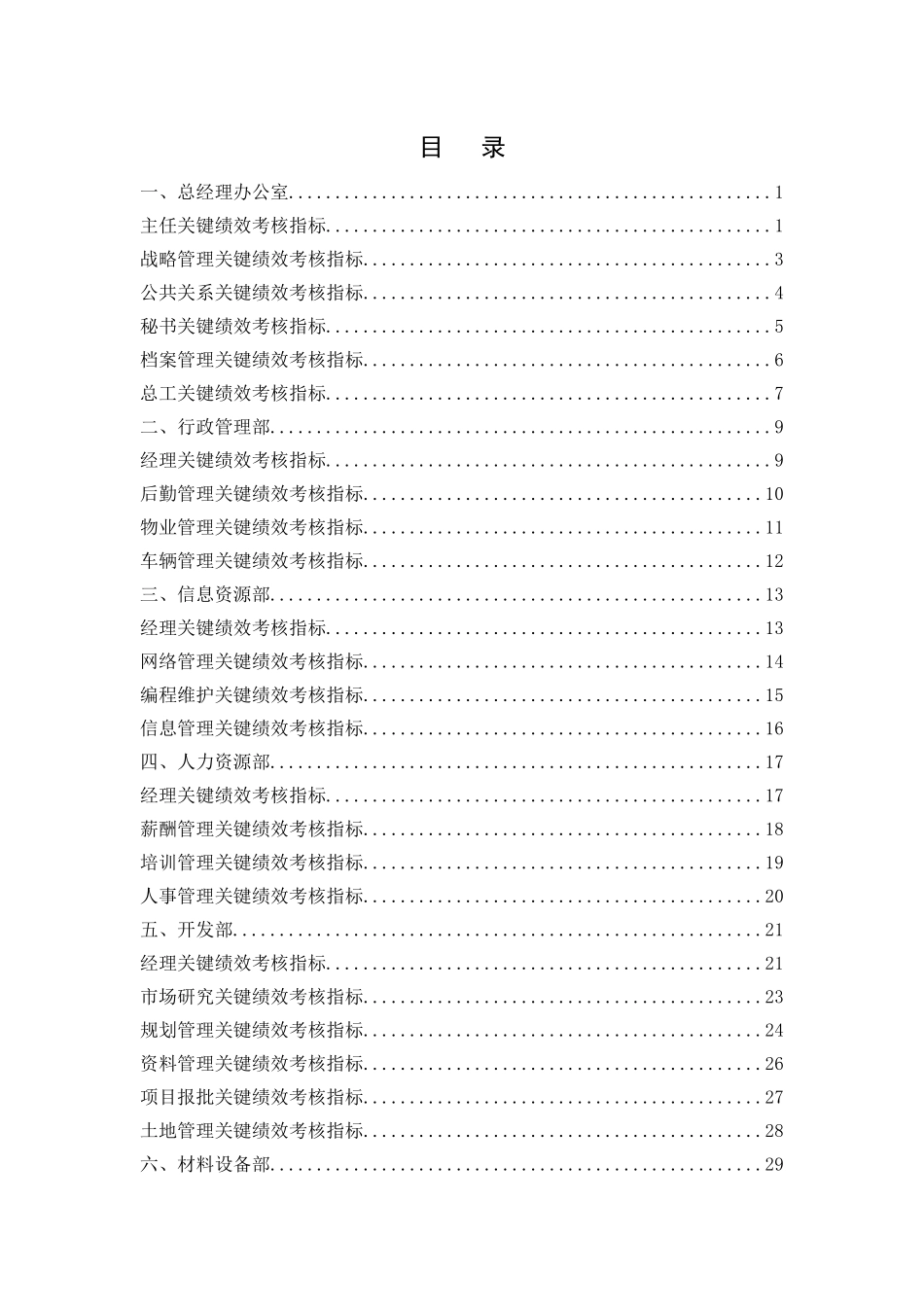 各岗位KPI绩效考核标准（78页）_第2页