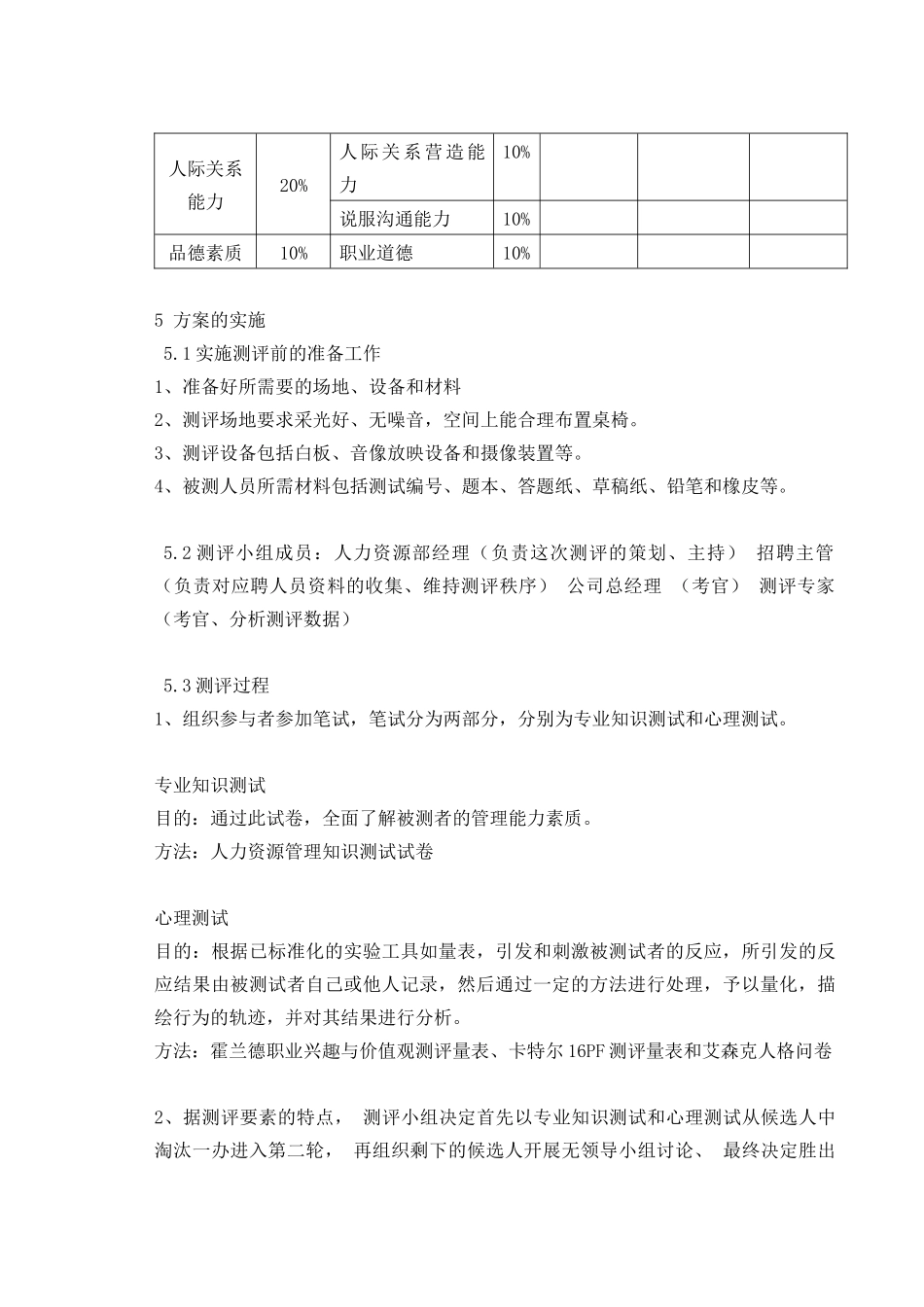 公司人力资源总监测评方案的设计与实施_第3页
