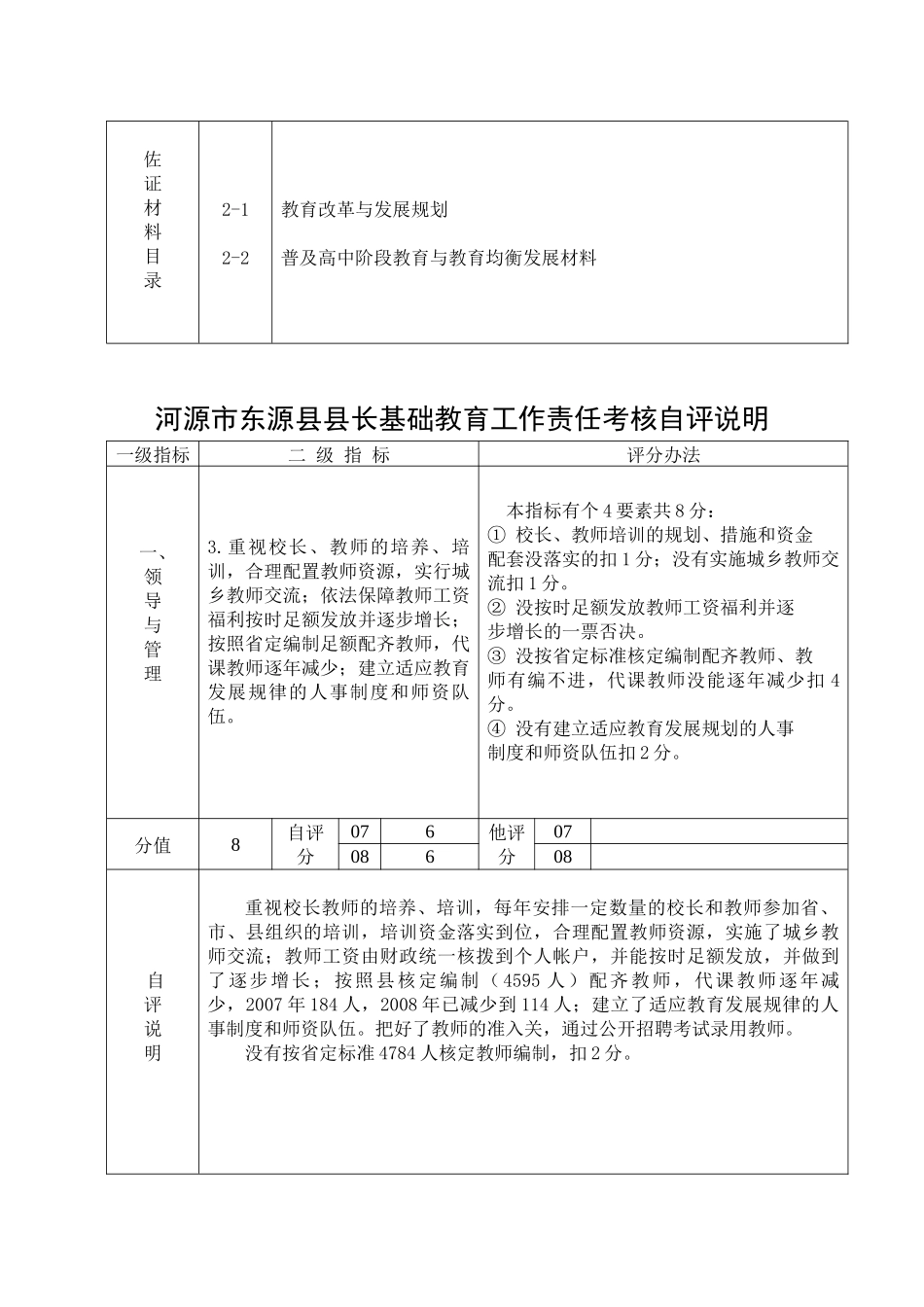 河源市东源县县长基础教育工作责任考核自评说明_第3页