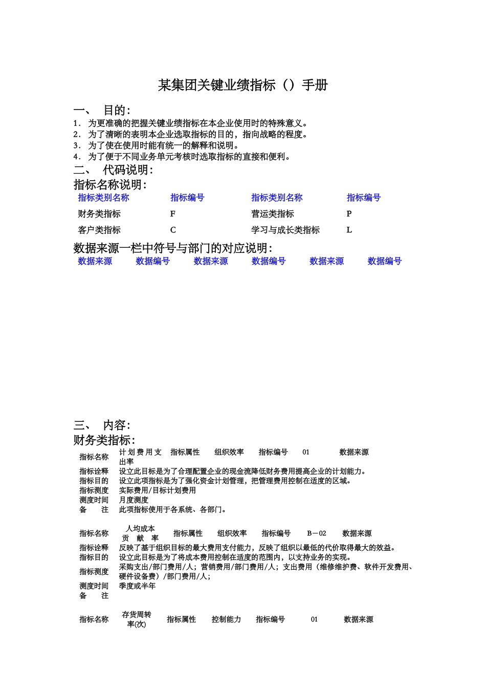 集團KPI指標手冊_第2页