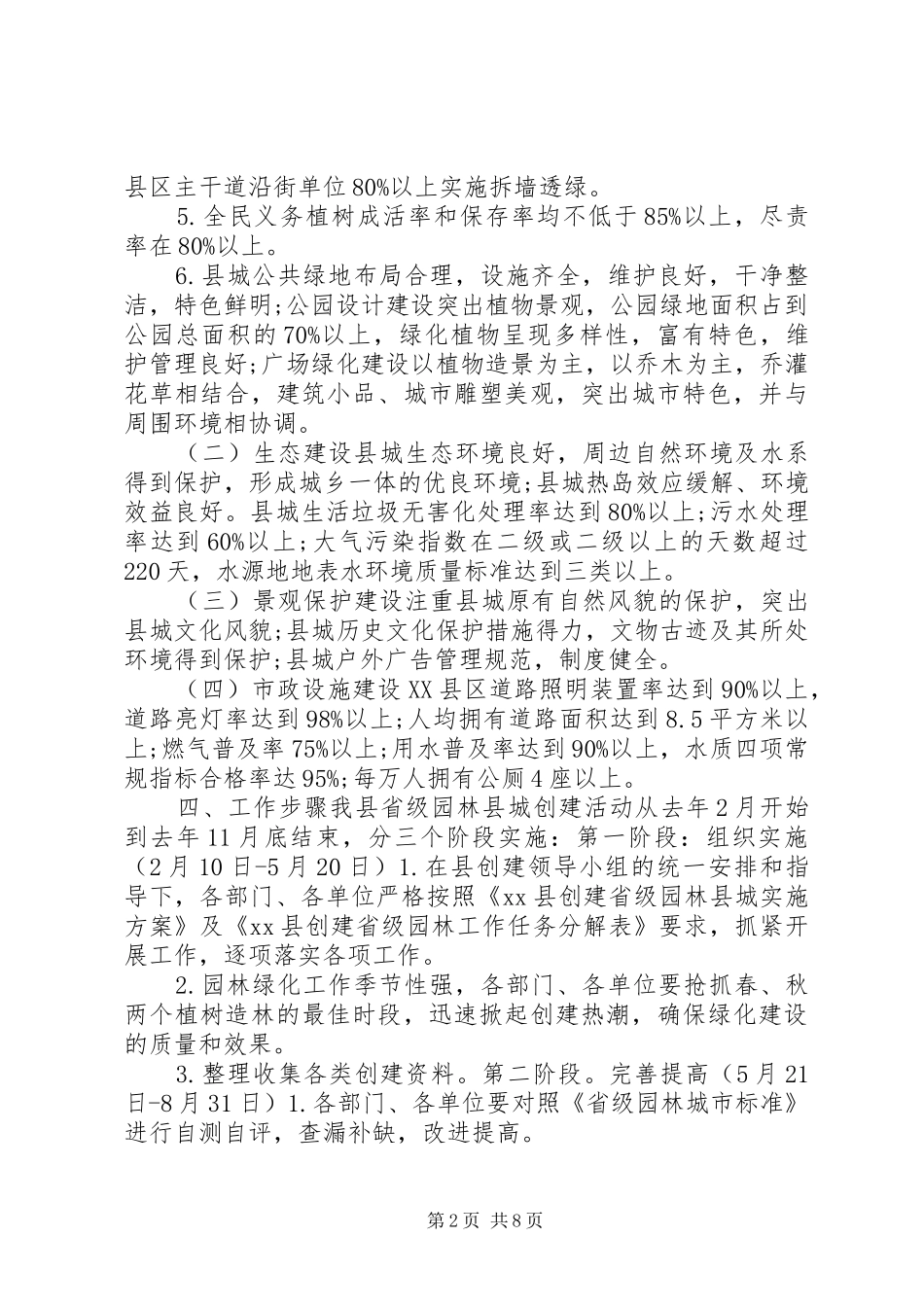 住建局园林城市创建工作实施方案_第2页