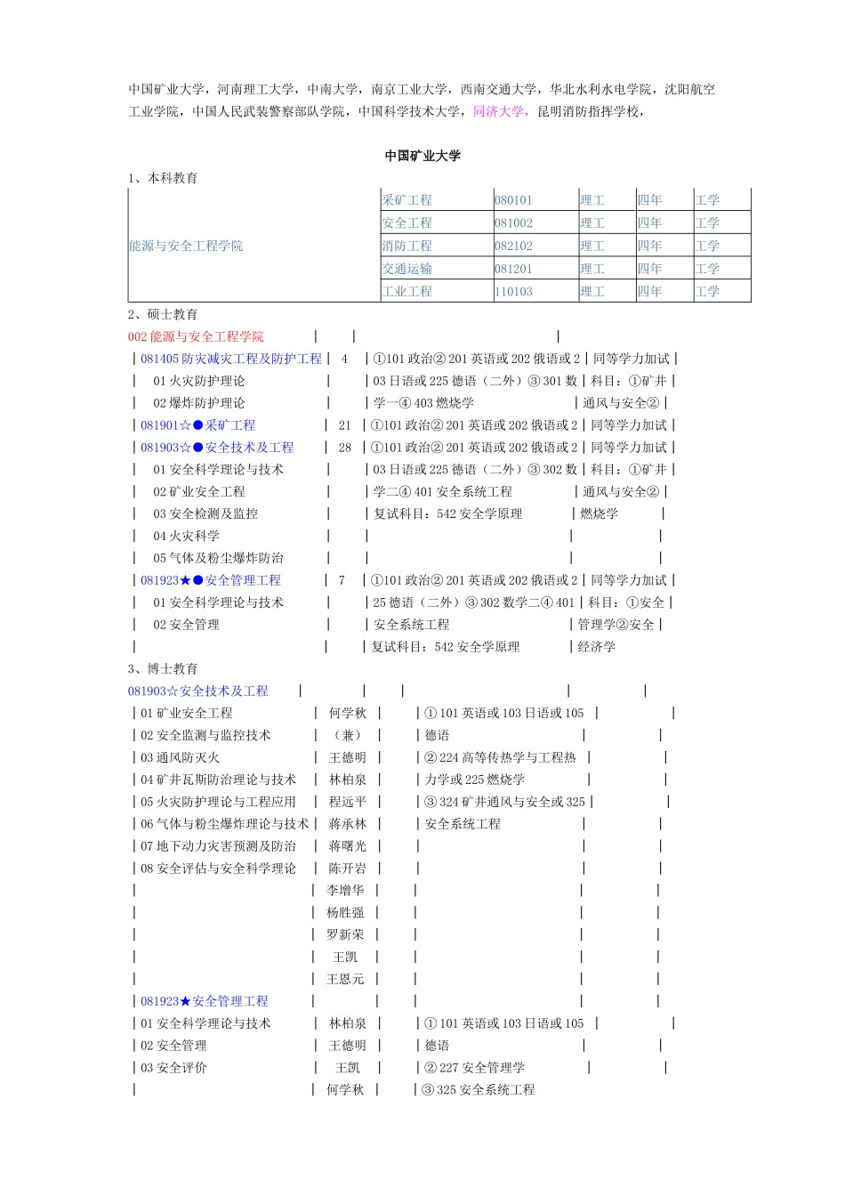 国内消防院校和科研院所_第1页