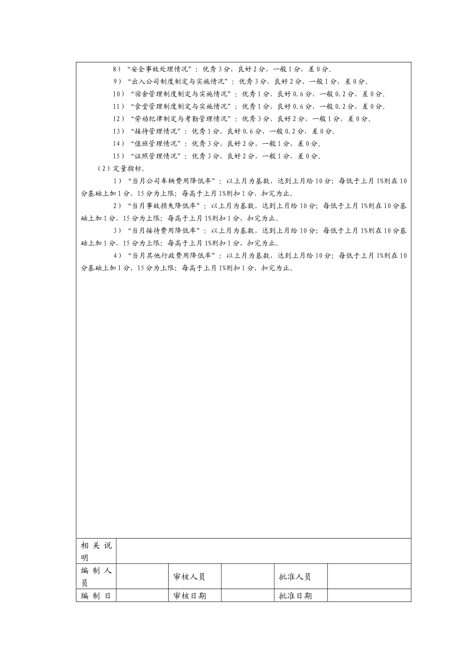 行政后勤管理考核以及考核方法_第3页