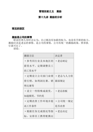 激励沟通的有效分析