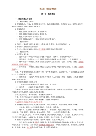 会计从业(法规与职业道德)第三章税收法律制度---讲