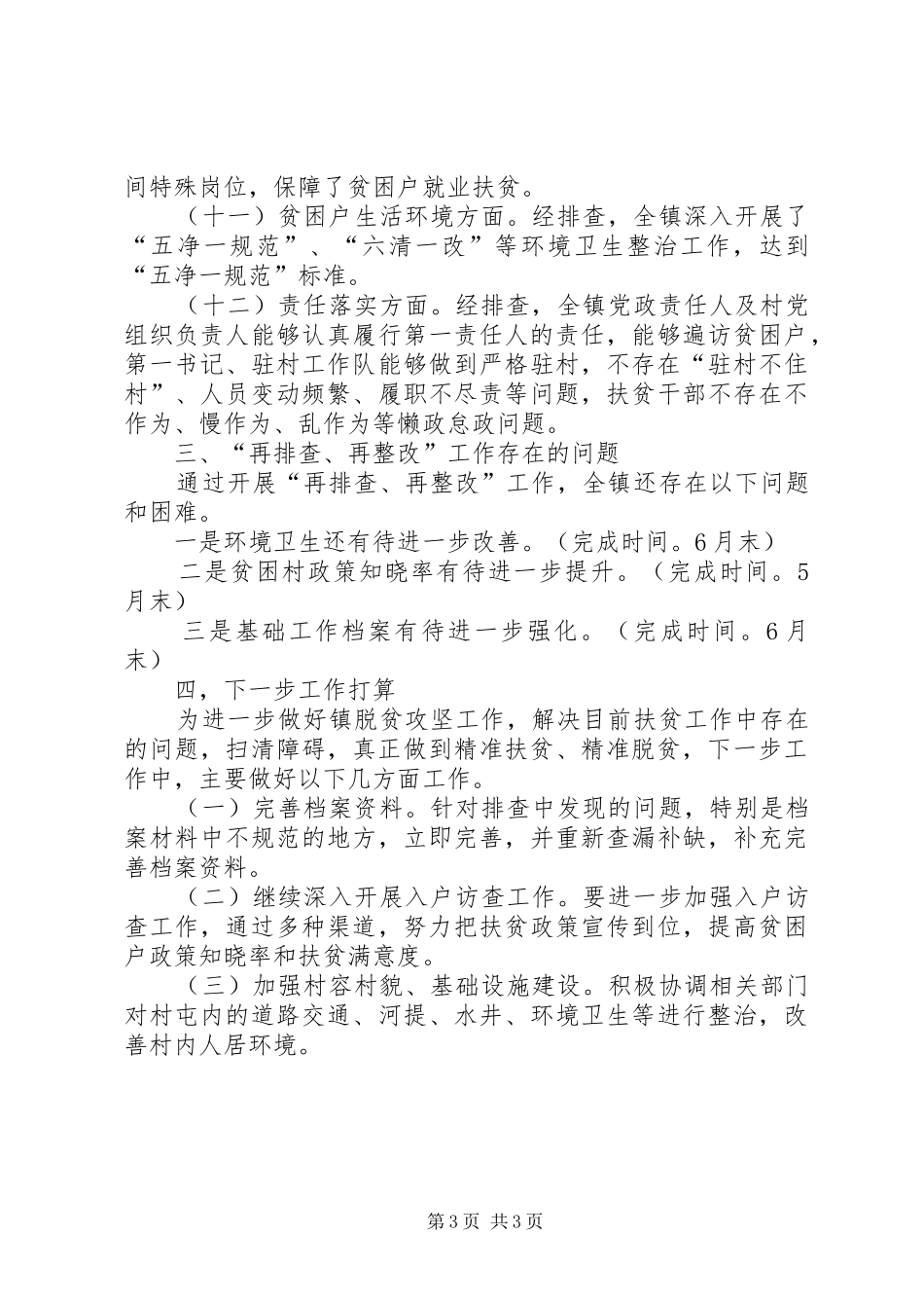 脱贫攻坚再排查再整改工作总结_第3页