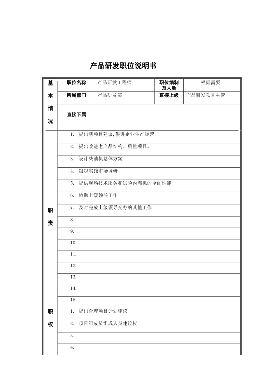 江动股份-资深工程师职务说明书_第1页