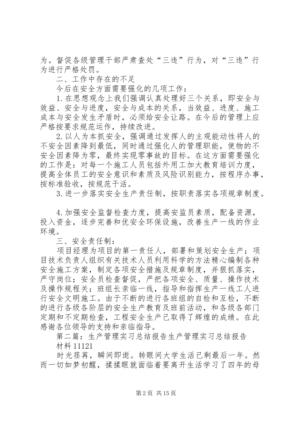 生产管理总结报告_第2页