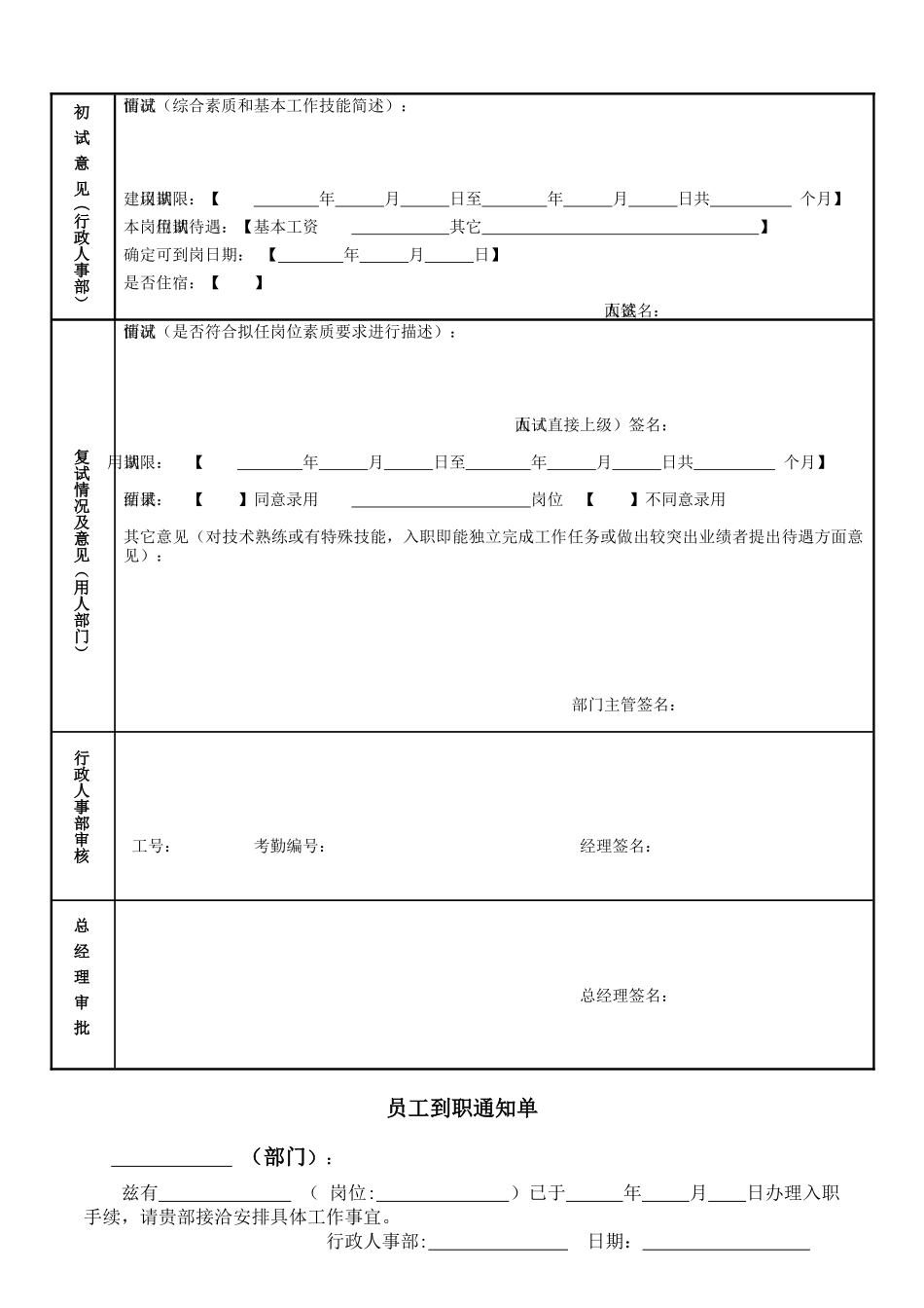 公司行政人事表单大全【模板】_第3页