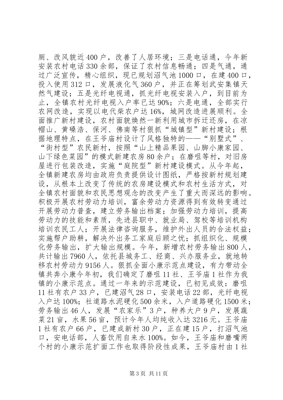 镇政府20XX年度工作总结_第3页