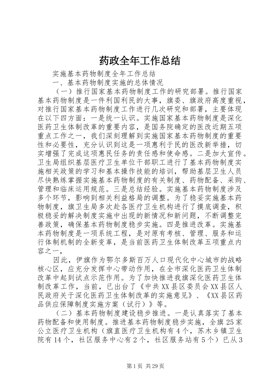 药政全年工作总结_第1页