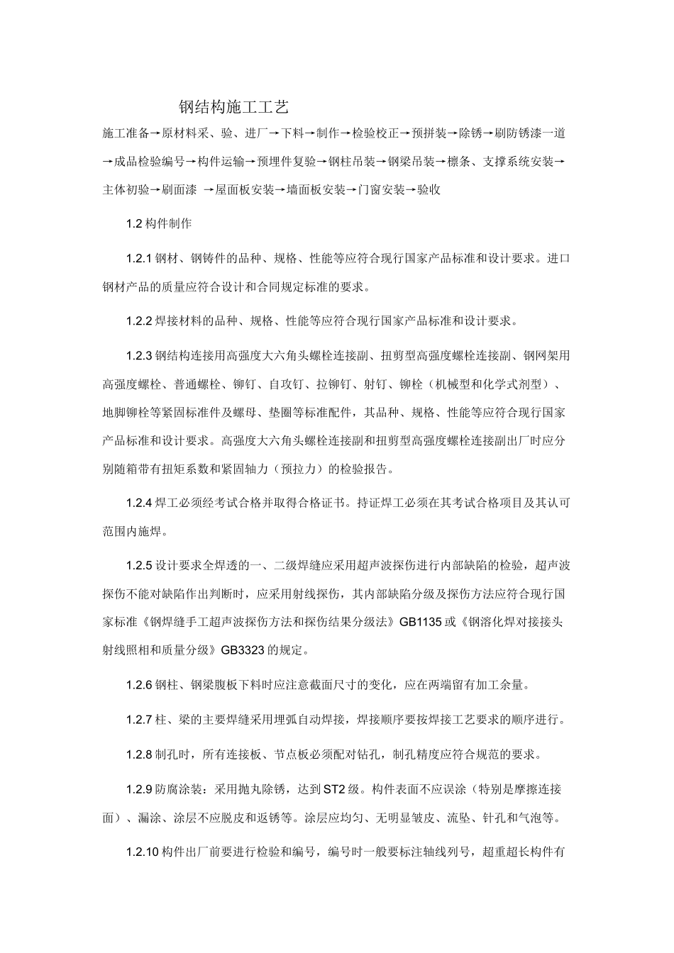 钢结构施工工艺[钢构就业网版本]_第1页