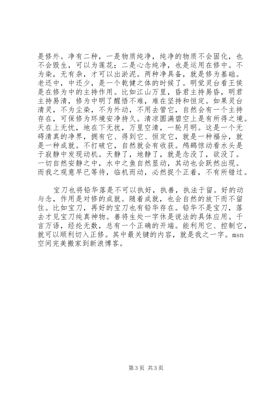 网上禅七总结心得个人工作总结_第3页