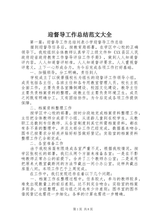 迎督导工作总结范文大全