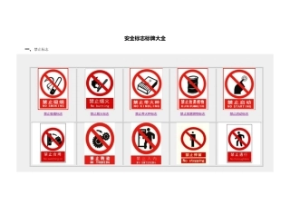 安全标志标牌大全(100页)
