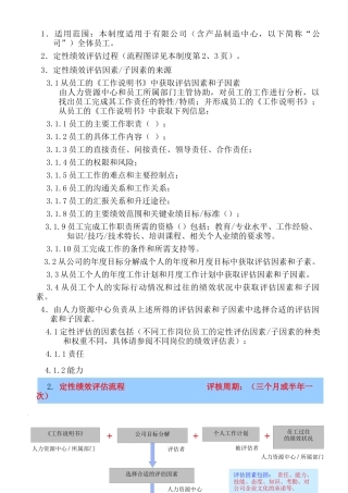 绩效管理的定性评估过程