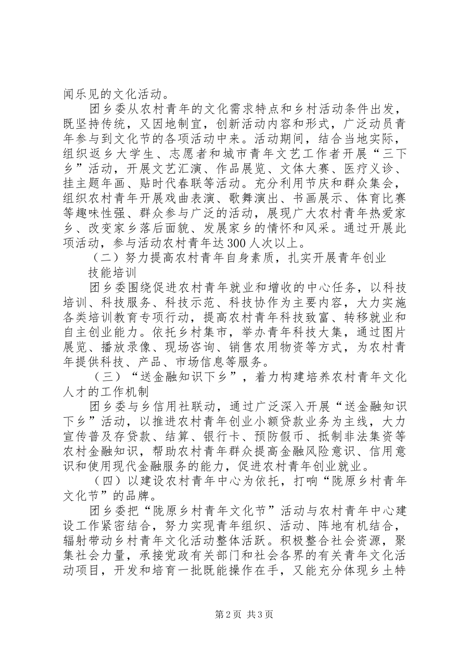 陇原乡村文化节工作总结_第2页