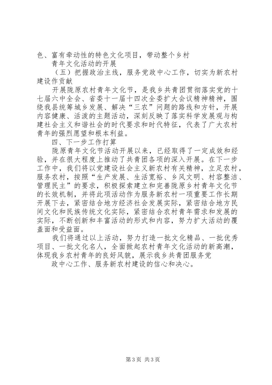 陇原乡村文化节工作总结_第3页