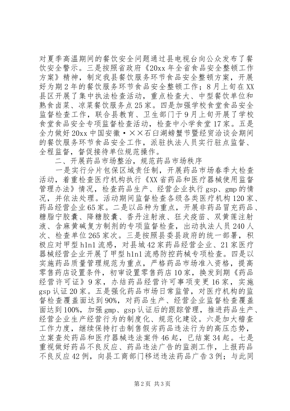 食品药品监管局工作总结_第2页