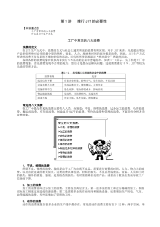 F10精益生产之JIT实务