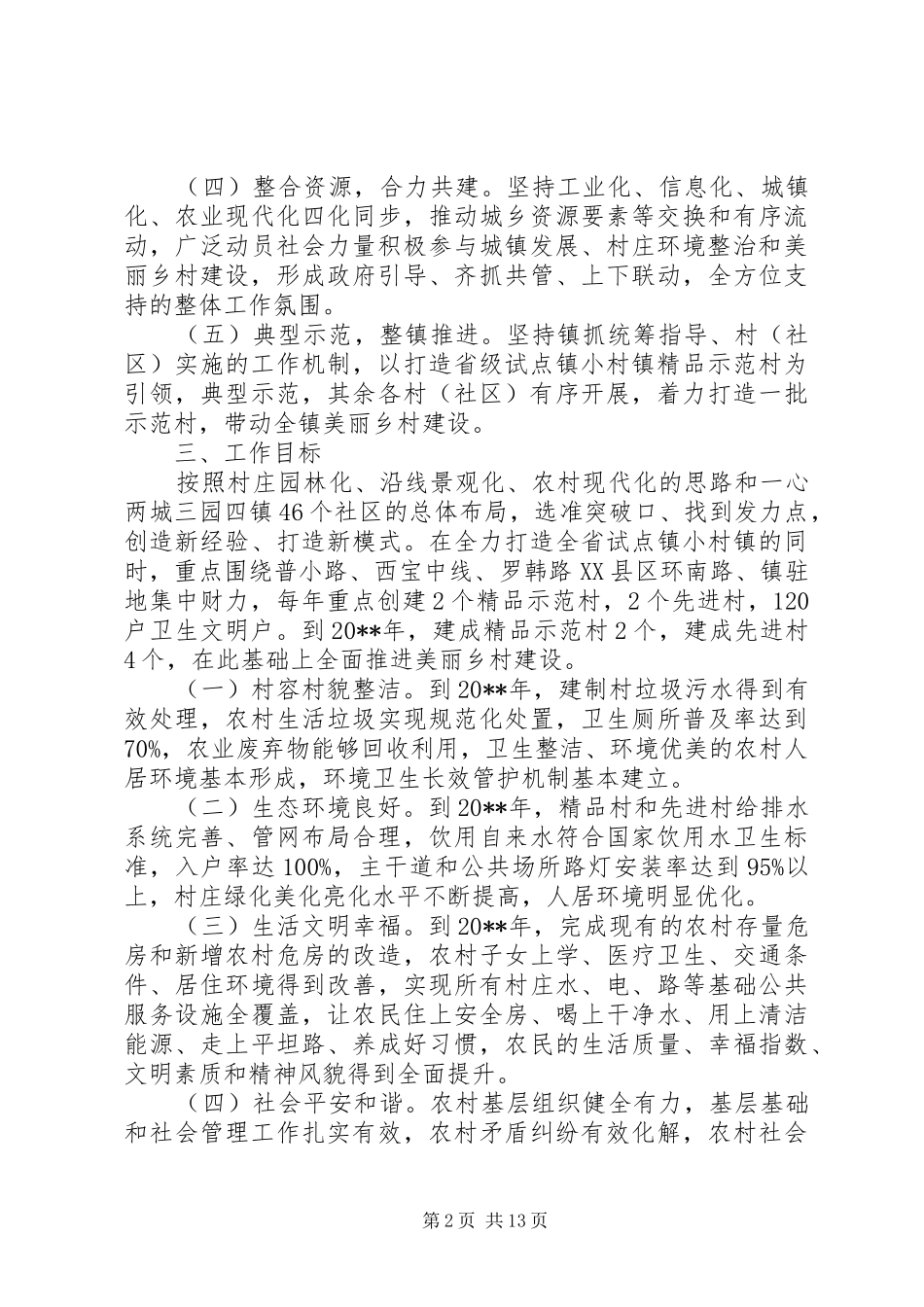 美丽乡村建设工作实施方案_第2页