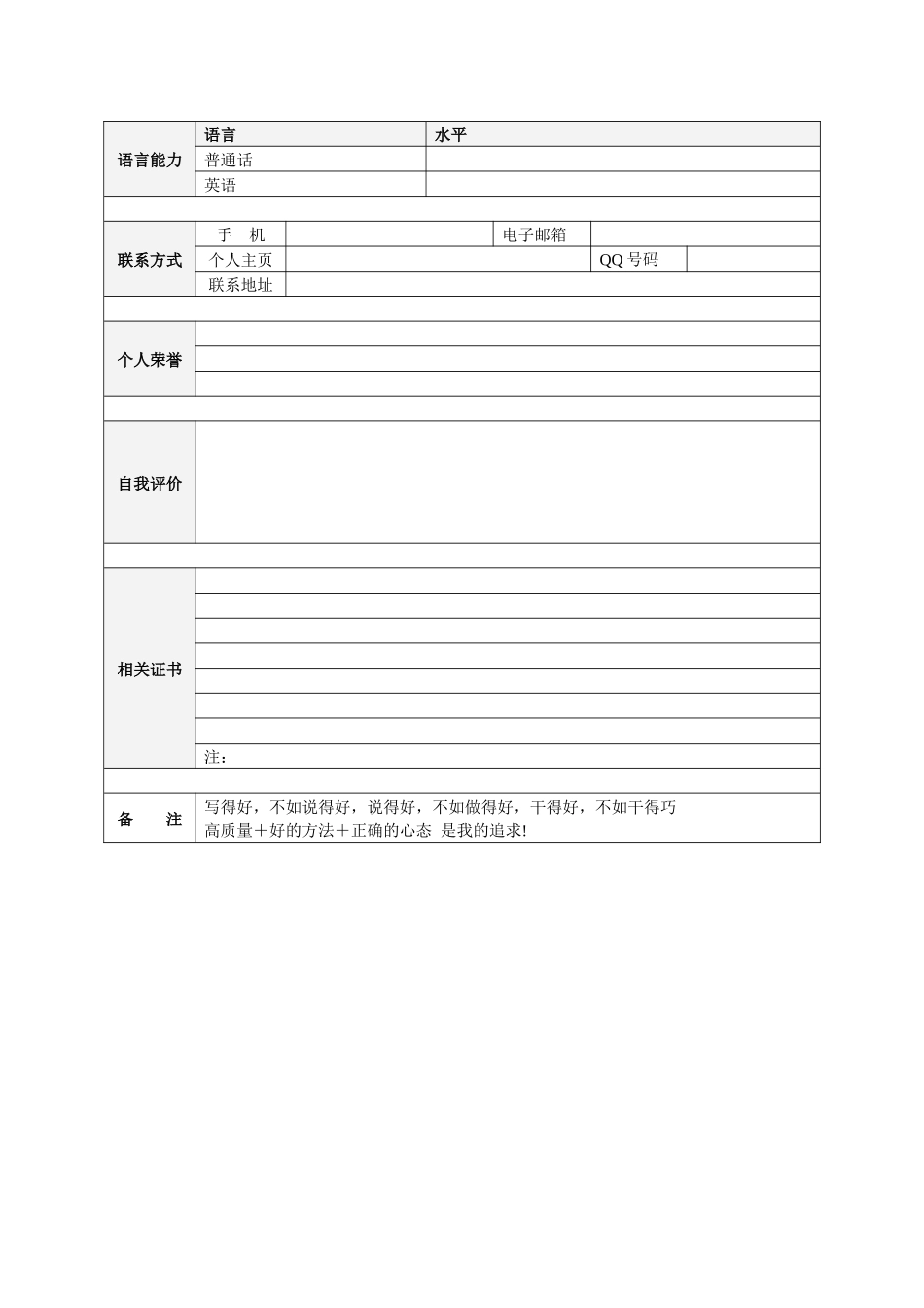 个人简历模板全集_可直接下载使用-还有更多彩色模_第3页