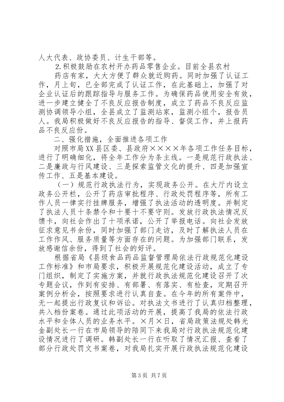食品药品监管工作总结_第3页