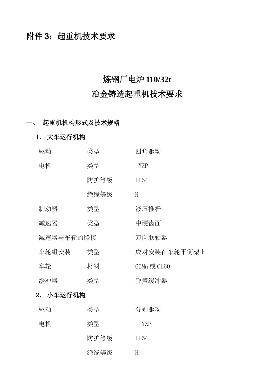 电炉优化升级起重设备技术要求（附件3）修改-企业简_第1页